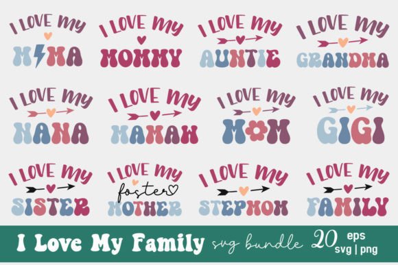 I Love My Family Quotes Retro Svg Bundle Review