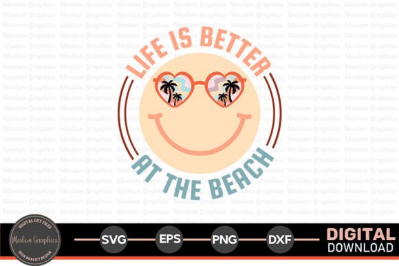 Life is Better at the Beach - Retro SVG