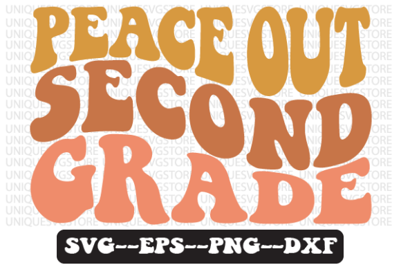 Peace Out Second Grade Retro Svg Design Review